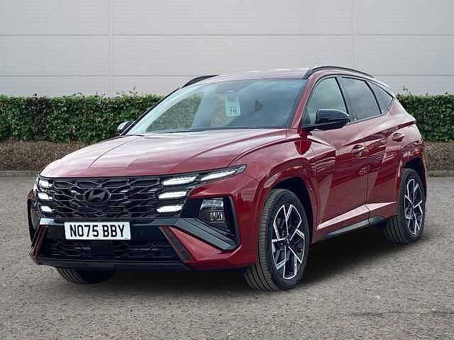 Hyundai TUCSON 1.6T N Line SUV 5dr Petrol Hybrid Auto Euro 6 (s/s) (239 ps) Ultimate Red