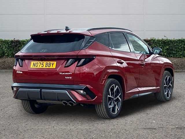Hyundai TUCSON 1.6T N Line SUV 5dr Petrol Hybrid Auto Euro 6 (s/s) (239 ps) Ultimate Red