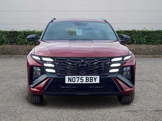 Hyundai TUCSON 1.6T N Line SUV 5dr Petrol Hybrid Auto Euro 6 (s/s) (239 ps) Ultimate Red
