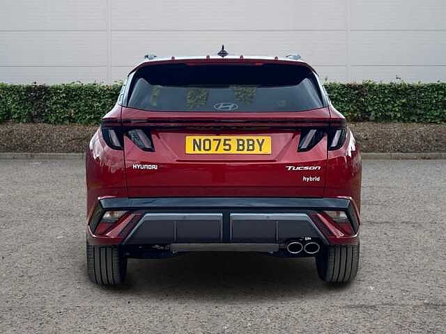 Hyundai TUCSON 1.6T N Line SUV 5dr Petrol Hybrid Auto Euro 6 (s/s) (239 ps) Ultimate Red