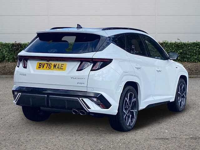 Hyundai TUCSON 1.6 T-GDi 13.8kWh N Line S SUV 5dr Petrol Plug-in Hybrid Auto Euro 6 (s/s) (253 SERENITY White